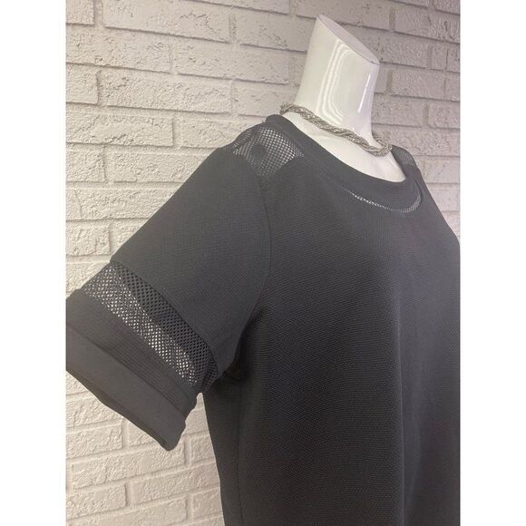 Serena Williams Black Waffle Knit / Mesh Shirt Dress Size 1X - Picture 2 of 8